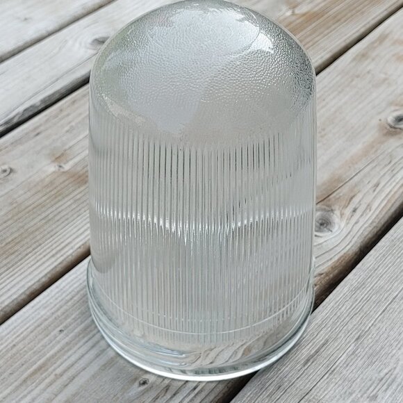 VINTAGE Crouse Hinds Glass Lighting Globe #1610 Threaded Cover - Picture 2 of 8